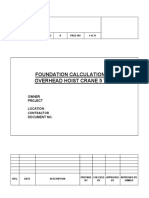 Foundation Calculation of Overhead Hoist Crane 5 Ton