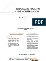 Sistema Integral de Registro de Obras de Construccion: Siroc