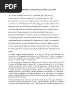 Ensayo Sobre La Democracia en El Ecuador