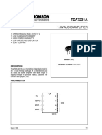 TDA7231A: 1.6W Audio Amplifier