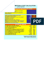 Paint Consumption & Cost Calculation: Instruction: Fill-Up The Value in The Blue Column