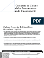 Ciclo de Conversão de Caixa e Necessidades Permanentes