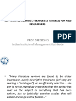 Importance of Critically Reviewing Litratrure