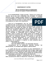 Anapanasati Sutra - Control de La Conciencia Por La Respiración