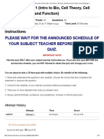 EVALUATE - Quiz 1 (Intro To Bio, Cell Theory, Cell Types, Structure and Function) - General Biology 1