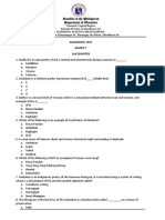 Republic of The Philippines Department of Education: Diagnostic Test Mapeh 7 2Nd Quarter