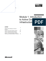 Module 1: Introduction To Active Directory Infrastructure