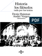 Huisman y Vergez Historia de Los Filosofos Ilustrada Por Los Textos