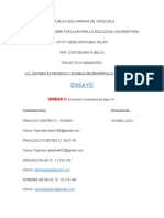 UC - Sistema Economico Modelo de Desarrollo Venezolano UNIDAD 2