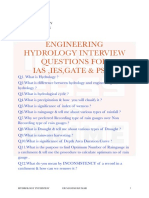 Hydrology Interview Questions PDF