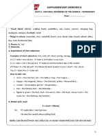 Ade 6 - Unit 5 - Worksheet