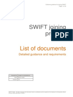 SWIFT Joining Process: List of Documents