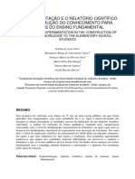 A Experimentação e o Relatório Científico Na Construção Do Conhecimento