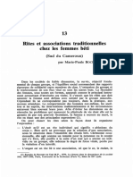 13 Rites Et Associations Traditionnelles Chez Les Femmes Bëti