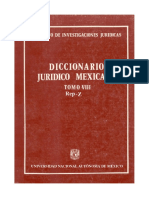 Diccionario Juridico Mexicano - Tomo VIII