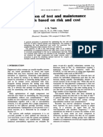 Optimization of Test and Maintenance Intervals Based On Risk and Cost