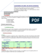 Cas Particulier de Calcul Du Coût