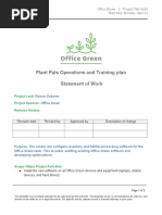 Plant Pals Operations and Training Plan Statement of Work: Project Lead: Project Sponsor: Revision History