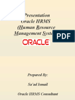 Presentation Oracle HRMS (Human Resource Management System)