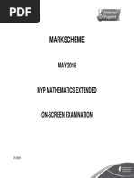 Extended - Mathematics - Markscheme May 2016