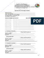 Chain of Custody Form