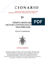 Leccionario IV - Dias Entresemana Tiempo Ordinario