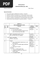 Marking Scheme Computer Science (Code: 083)