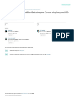 Modeling and Simulation of Fixed Bed Adsorption Column Using Integrated CFD Approach