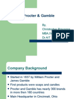 Procter & Gamble: By, Christopher Prasanna Mba, Iv Sem DR - AIT