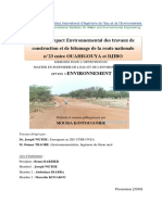 EIES Des Travaux de Construction Et de Bitumage de La Route Nationale N°23 Entre OUAHIGOUYA Et DJIBO