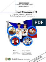 Practical Research 2: Second Quarter - Module 8 Data Using Appropriate Instruments