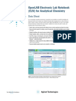 5990-5607EN - OpenLAB ELN For Analytical Chemistry Data Sheet