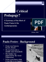 What Is Critical Pedagogy?: A Summary of The Work of Paulo Freire & His Contemporaries