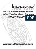 TRA ALK: GXT-400 GMRS/FRS Radio With Weather Band Receiver Owner'S Manual