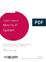 Mini Hi-Fi System: Owner'S Manual