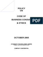 Ethics Code Conduct