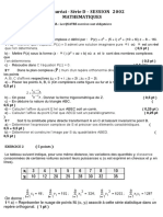 Mathématique BACC D 2002