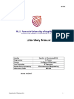 Laboratory Manual: M. S. Ramaiah University of Applied Sciences