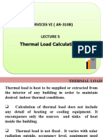 LECTURE 5 Heating & Cooling Load Calculations