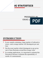 Counting Statistics: Presented by Vikas Lakhwani