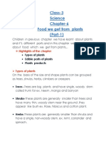 Class-3 Science Chapter-6 Food We Get From Plants (Part-1) : Highlights of The Chapter