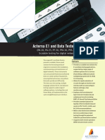 Acterna E1 and Data Testers: (PA-20, PA-25, PF-30, PFA-30, PFA-35) Scalable Testing For Digital Networks