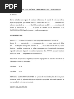 Contrato de Partición de Un Bien Sujeto A Copropiedad