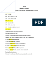 Unit 2 Adverbs of Frequency