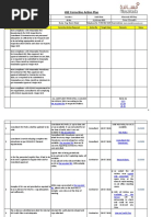 HSE Corrective Action Plan