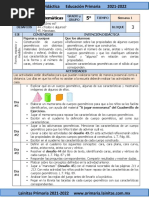 Febrero - 5to Grado Matemáticas (2021-2022)