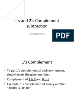 1's and 2's Complement Lecture 3