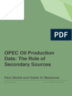 2018 OPEC Oil Production Data - The Role of Secondary Sources