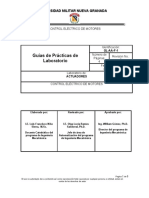 Práctica No. 3 Control Eléctrico de Motores