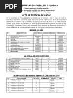 Acta de Entrega de Cargo 2021